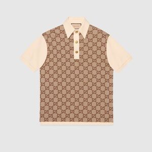 Gucci Polo-JUMBO GG COTTON SILK JACQUARD POLO. Only worn twice. Authentic!